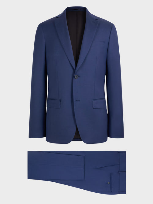 Costume 2 pièces slim en laine bleu indigo - Father & Sons   - 7 