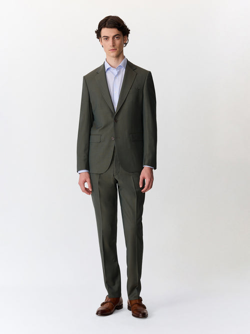 Costume 2 pièces slim en laine kaki - Father & Sons   - 3 