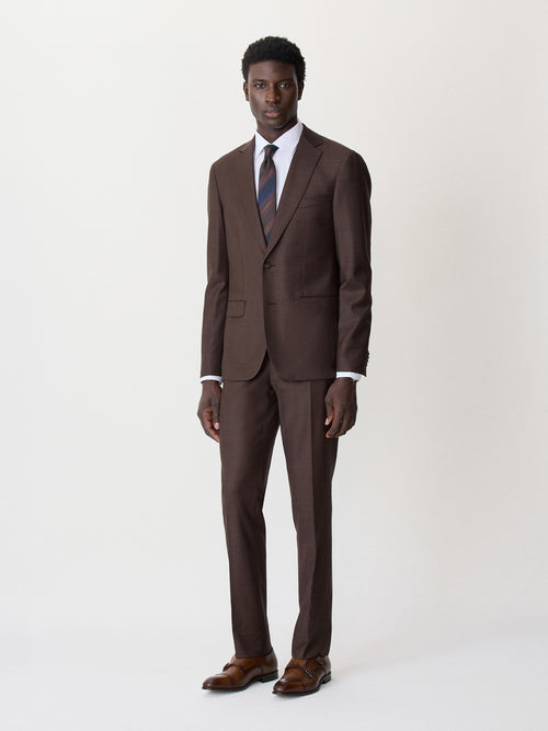 Costume 2 pièces regular en laine marron - 1 - Father & Sons   - 2 