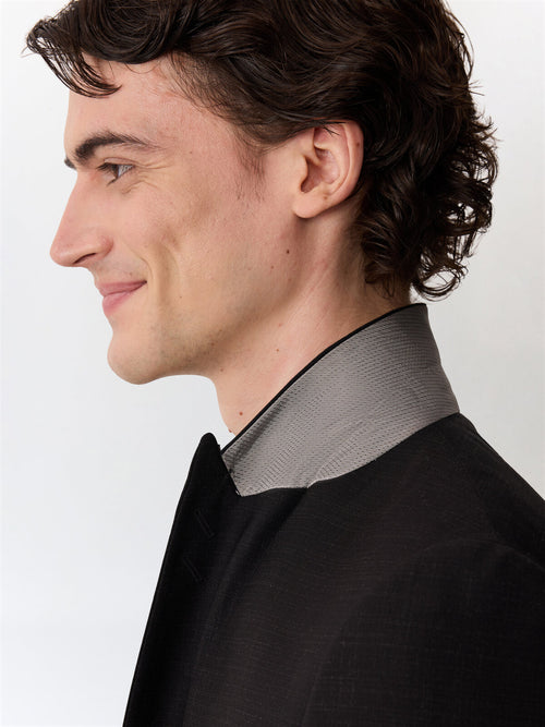 Costume 2 pièces slim en laine noire - Father & Sons   - 4 
