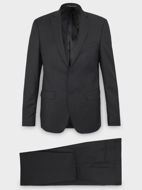 Costume 2 pièces Regular en laine Vitale Barberis Canonico unie gris foncé - 1 - Father & Sons   - 9 