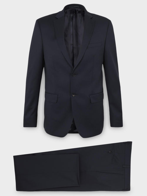 Costume 2 pièces Regular en laine Vitale Barberis Canonico unie bleu marine - Father & Sons   - 1 