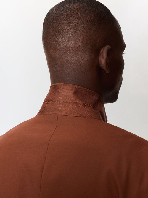 Costume 2 pièces slim en laine terracotta - Father & Sons   - 5 