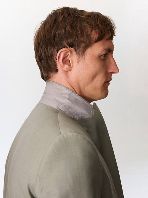 Costume 2 pièces slim en laine vert d'eau - Father & Sons   - 4 
