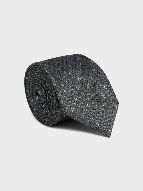 Cravate large vert d'eau à pois - 1 - Father & Sons   - 1 