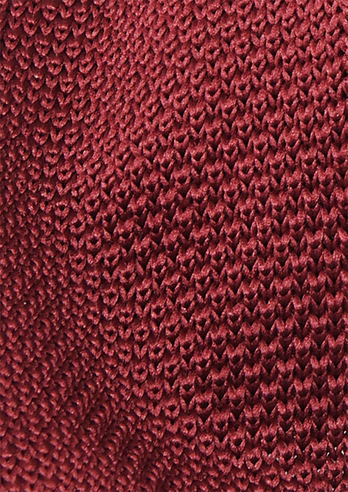 Cravate Fine Tricotée Pour Homme + Mouchoir De Poche - Lot 2 Pièces, 7x148cm, 33x33cm, Coloris Bordeaux Ou Bleu Foncé