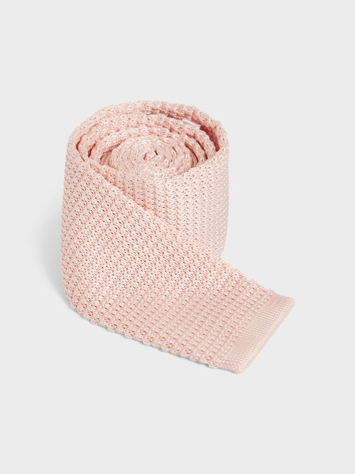 Cravate fine en tricot rose - 1 - Father & Sons   - 10 