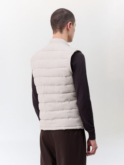 Doudoune sans manches beige - 2 - Father & Sons   - 4 