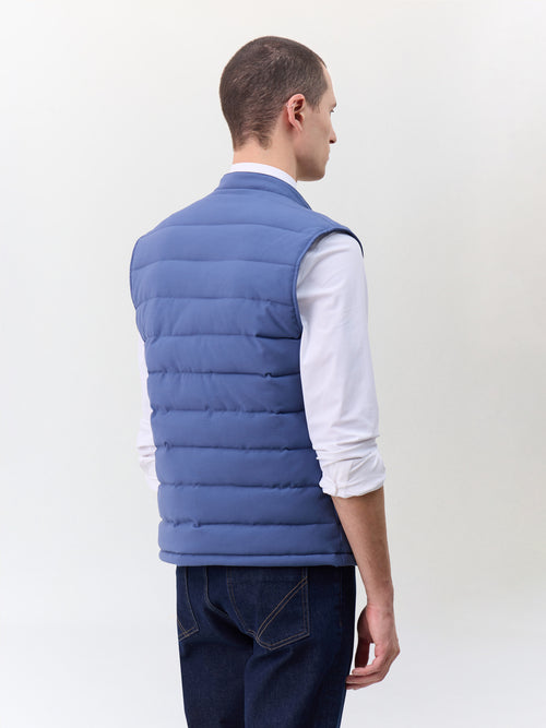 Doudoune sans manches bleu chambray - 2 - Father & Sons   - 5 