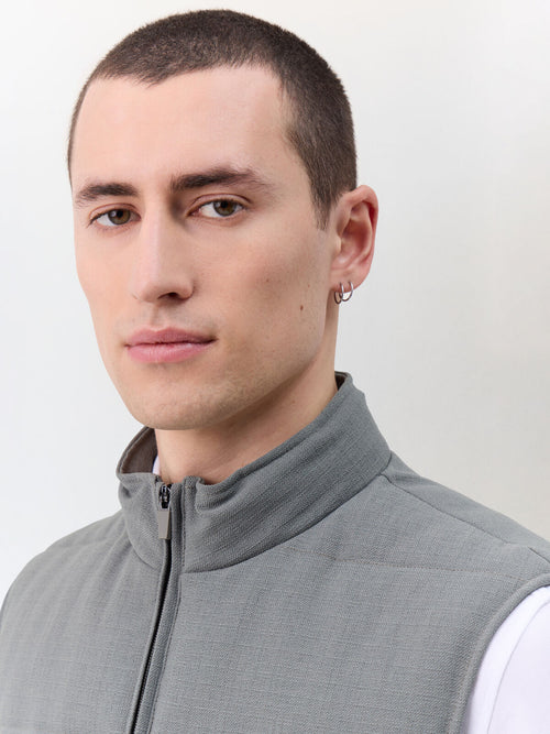 Doudoune sans manches en polyester recyclé kaki - Father & Sons   - 3 