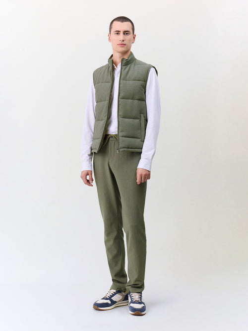 Doudoune sans manches en polyester recyclé kaki - Father & Sons   - 5 