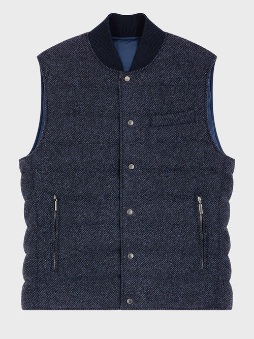 Doudoune sans manches bleu marine réversible - Father & Sons   - 5 
