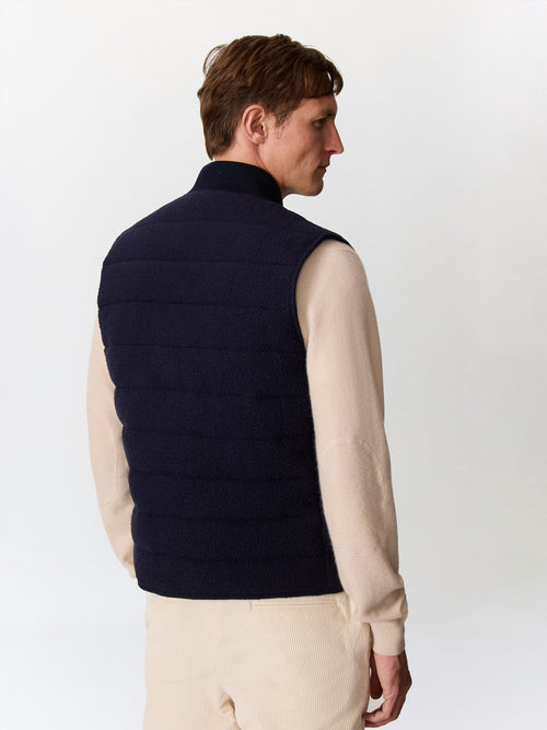 Doudoune sans manches bleu marine réversible - Father & Sons   - 5 