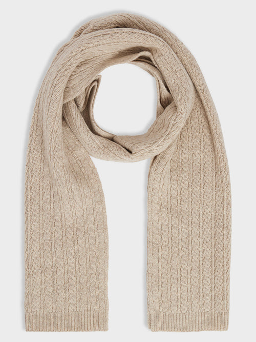 Echarpe en laine beige - Father & Sons   - 1 