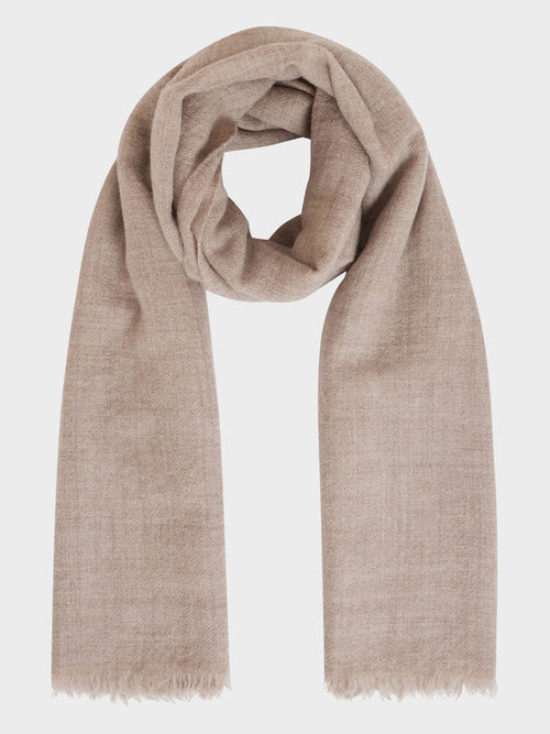 Echarpe en laine beige - 1 - Father & Sons   - 1 