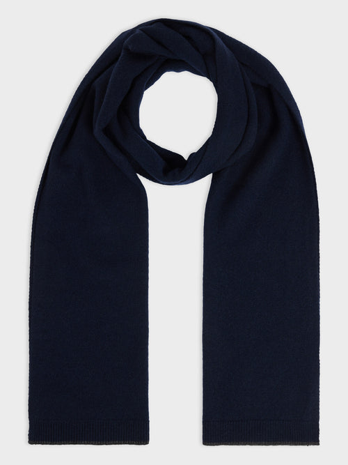 Echarpe en cachemire bleu marine - 1 - Father & Sons   - 2 