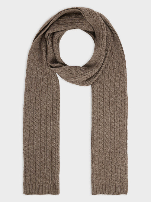 Echarpe en laine marron - Father & Sons   - 1 