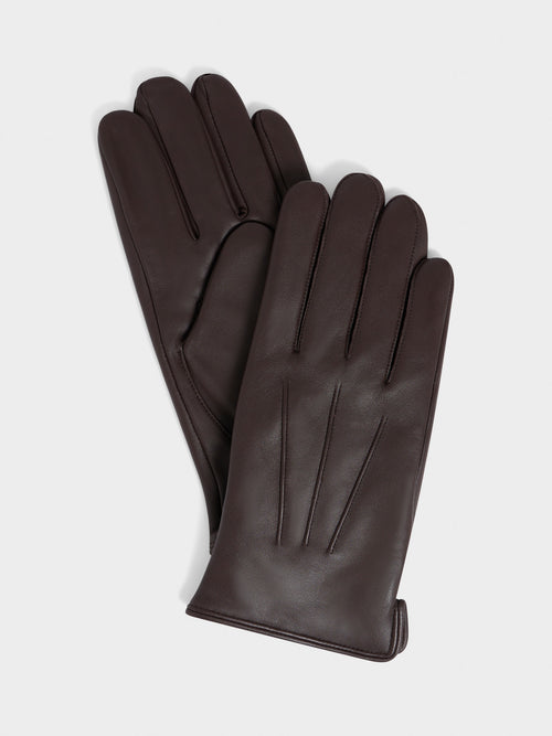 Gants en cuir marron - 1 - Father & Sons   - 4 
