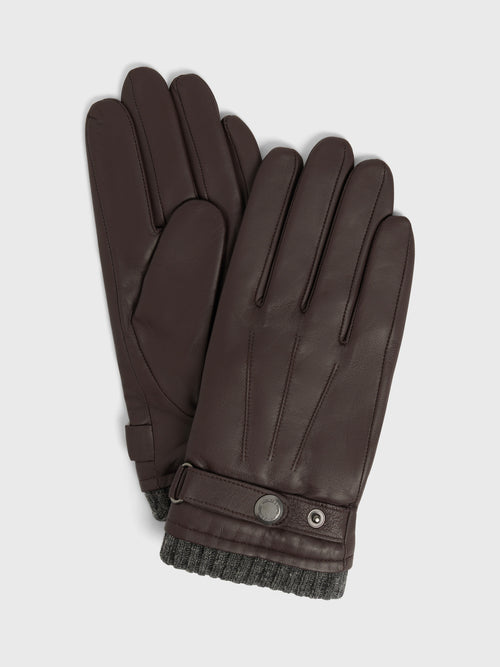 Gants en cuir marron - Father & Sons   - 1 