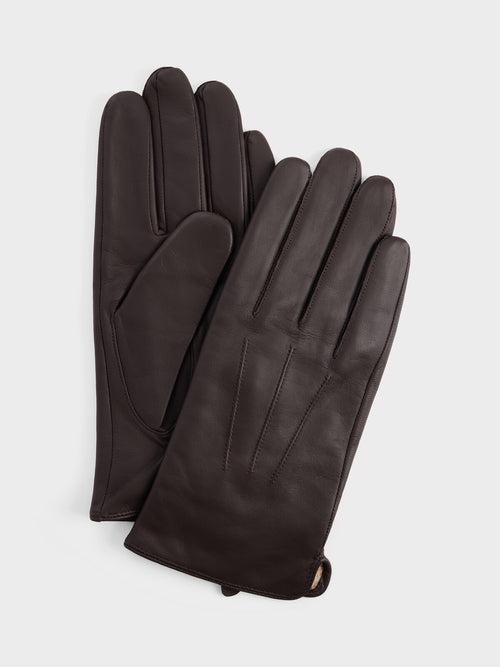 Gants en cuir marron - Father & Sons   - 1 