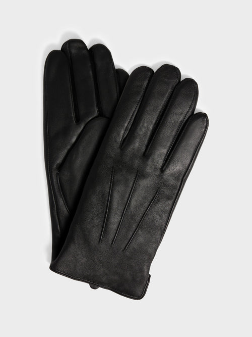 Gants en cuir noir - 1 - Father & Sons   - 2 