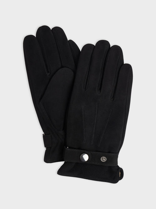 Gants en cuir nubuck noir - 1 - Father & Sons   - 5 