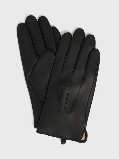 Gants en cuir noir - Father & Sons   - 1 
