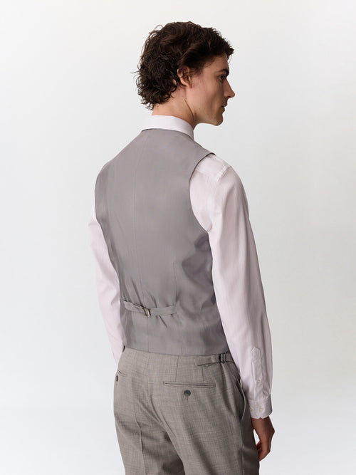 Gilet de costume en laine grise - Father & Sons   - 2 