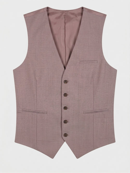 Gilet de costume en laine violet clair - Father & Sons   -  