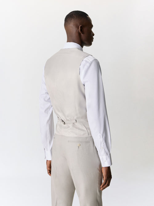 Gilet de costume en laine greige - 2 - Father & Sons   - 11 