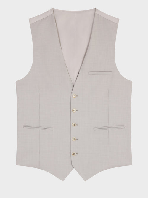 Gilet de costume en laine greige - 1 - Father & Sons   - 17 