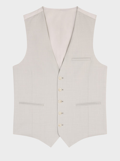 Gilet de costume en laine greige - Father & Sons   - 5 