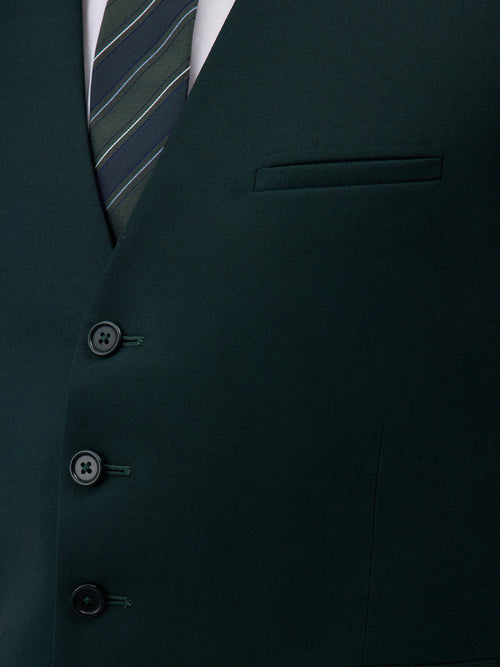 Gilet de costume en laine vert bouteille - Father & Sons   - 4 