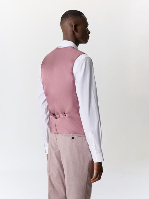 Gilet de costume en laine stretch violette - 2 - Father & Sons   - 8 