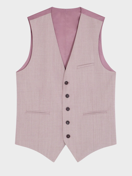 Gilet de costume en laine stretch violette - Father & Sons   - 5 