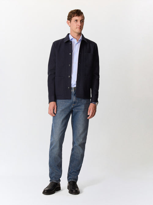 Jean Jack semi regular en coton bleu gris - Father & Sons   - 4 
