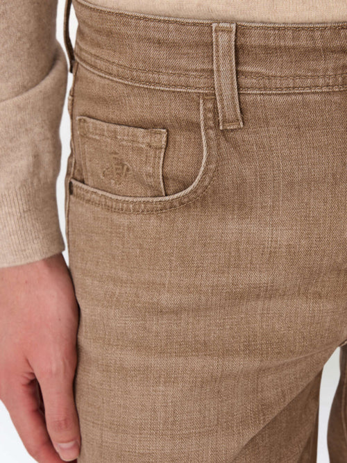 Jean Jody slim en coton stretch camel - Father & Sons   - 3 