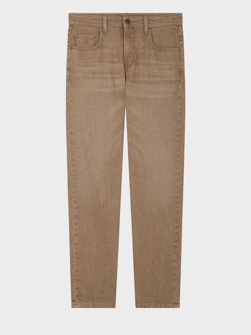 Jean Jody slim en coton stretch camel - Father & Sons   - 4 