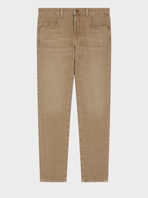 Jean Jody Slim en coton stretch beige - Father & Sons   - 4 