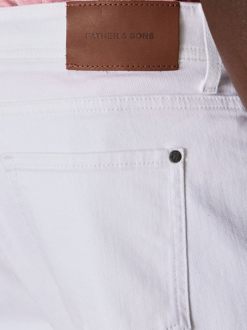 Jean Josh regular en coton stretch blanc - Father & Sons   - 3 