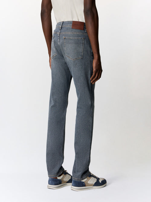 Jean Jody slim en coton stretch bleu gris - 2 - Father & Sons   - 18 