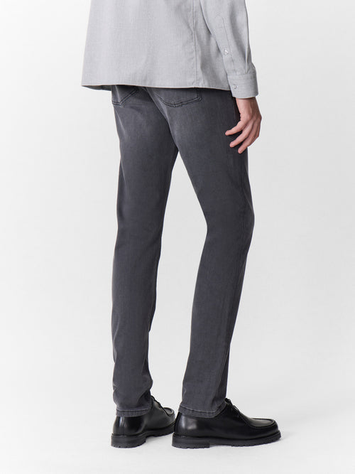 Jean Jody slim en coton mélangé gris - 2 - Father & Sons   - 16 