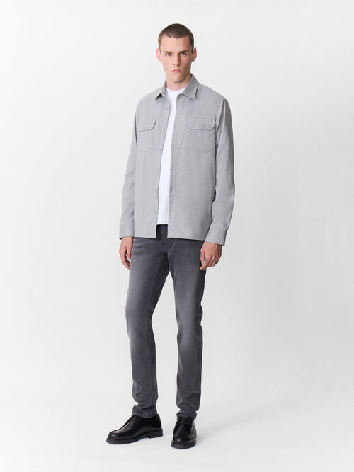 Jean Jody slim en coton mélangé gris - Father & Sons   - 4 