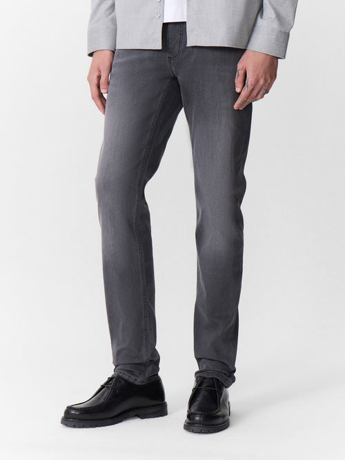 Jean Jody slim en coton mélangé gris - 1 - Father & Sons   - 16 