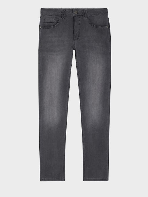 Jean Jody slim en coton mélangé gris - Father & Sons   - 5 