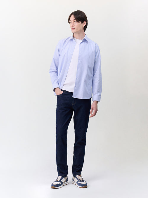 Jean Jack semi regular en coton bleu indigo - Father & Sons   - 4 
