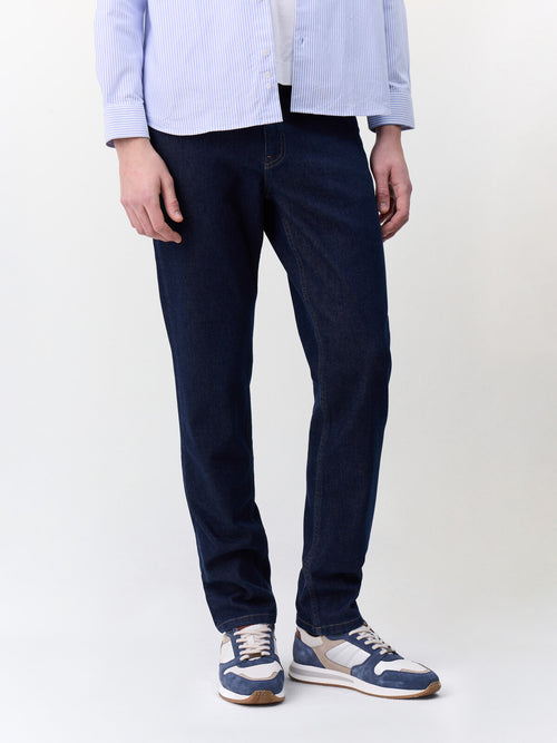 Jean Jack semi regular en coton bleu indigo - Father & Sons   -  