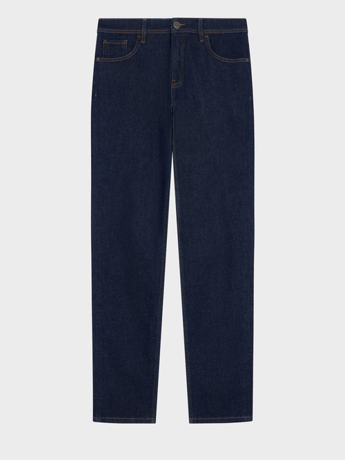 Jean Jack semi regular en coton bleu indigo - Father & Sons   - 5 