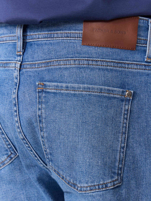 Jean Jack semi regular en coton stretch bleu jeans - Father & Sons   - 3 