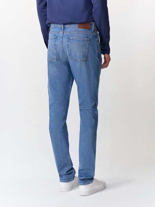 Jean Jack semi regular en coton stretch bleu jeans - 2 - Father & Sons   - 5 
